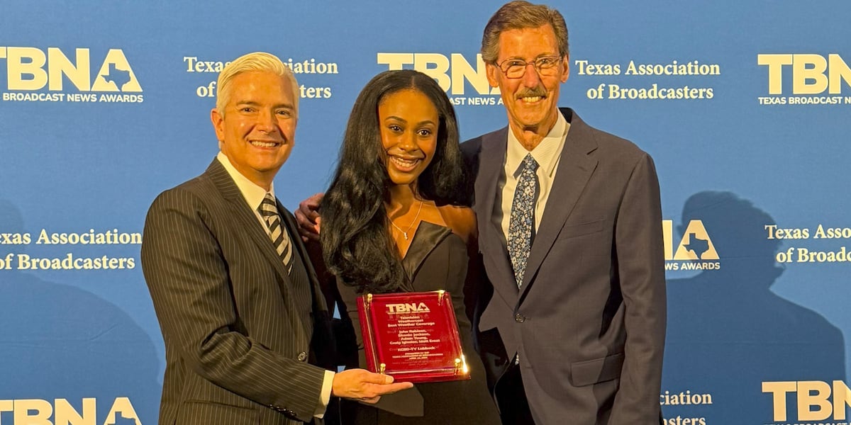 Texas Broadcast News Award for best weather coverage presented to KCBD