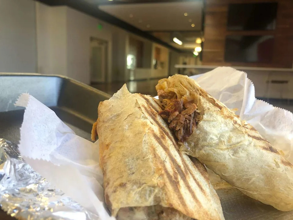 The brisket shawarma from Levant BBQ in Houston, Texas. (John-Henry Perera/Chron)