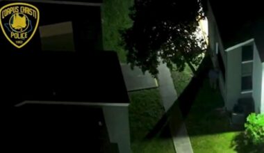 Drone video shows suspect prowling apartments before arrest