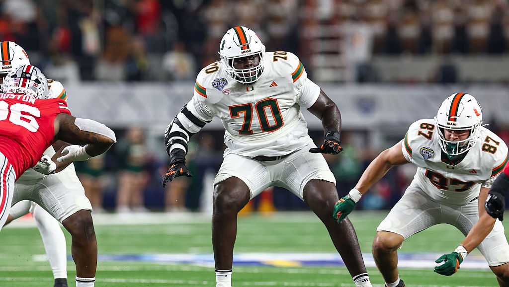 The Philadelphia Eagles select OT Markel Bell in the third round
