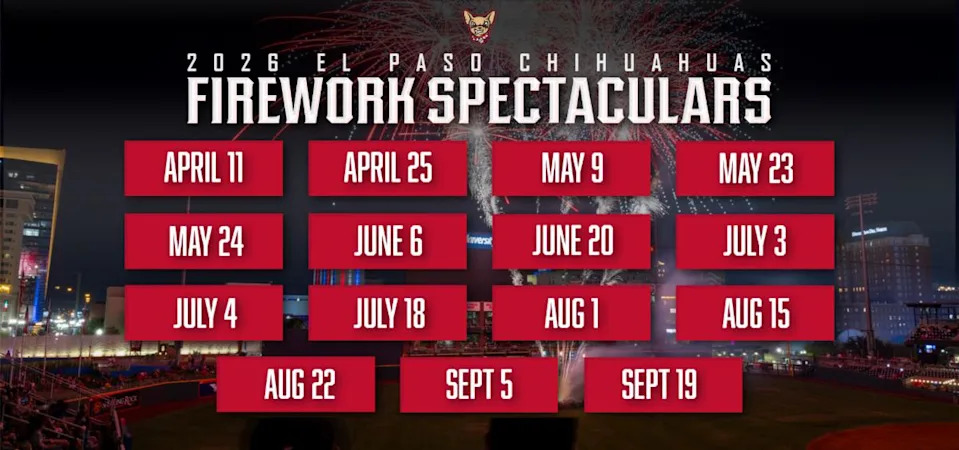 The El Paso Chihuahuas are going bigger than ever this season with 14 Saturday nights packed with fireworks, along with fun themes, giveaways and jersey auctions.