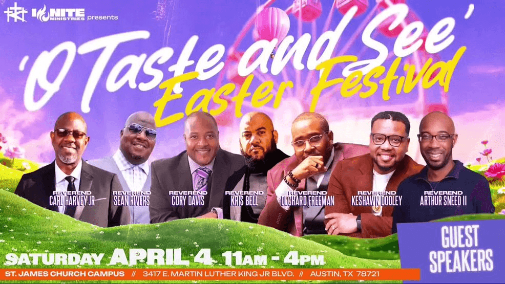{p}Set to take place at the St. James Church campus on East MLK Jr. Boulevard, the festival runs Saturday, April 4 from 11 a.m. to 4 p.m. Attendees are encouraged to come out, bring others with them, and take part in a day centered on faith, fellowship, and fun.{/p}