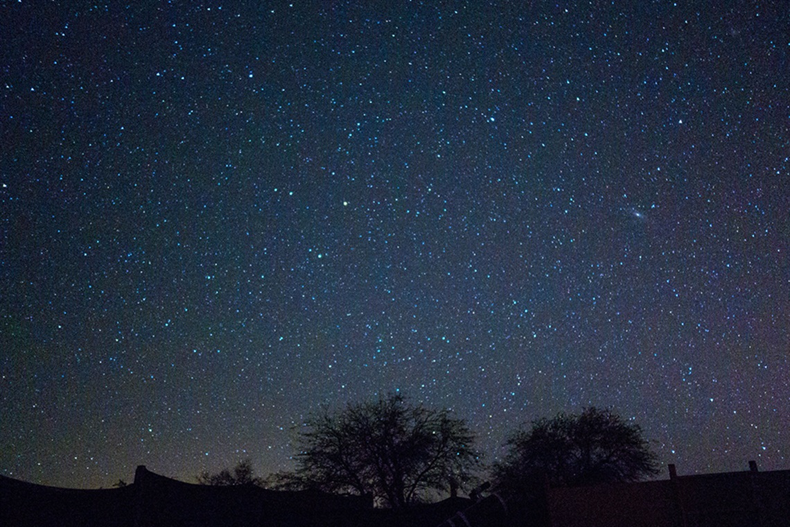 Night sky with lots of stars