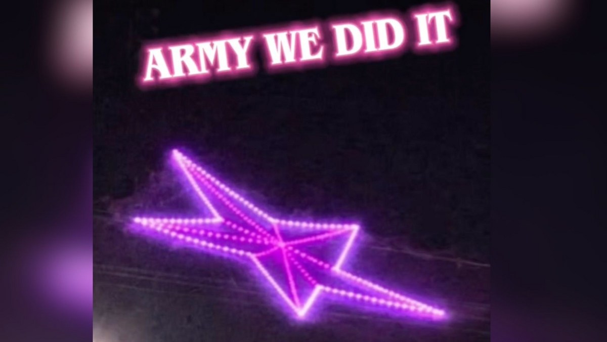 Star on Mountain Shines Purple Thanks To BTS ARMY Fundraiser