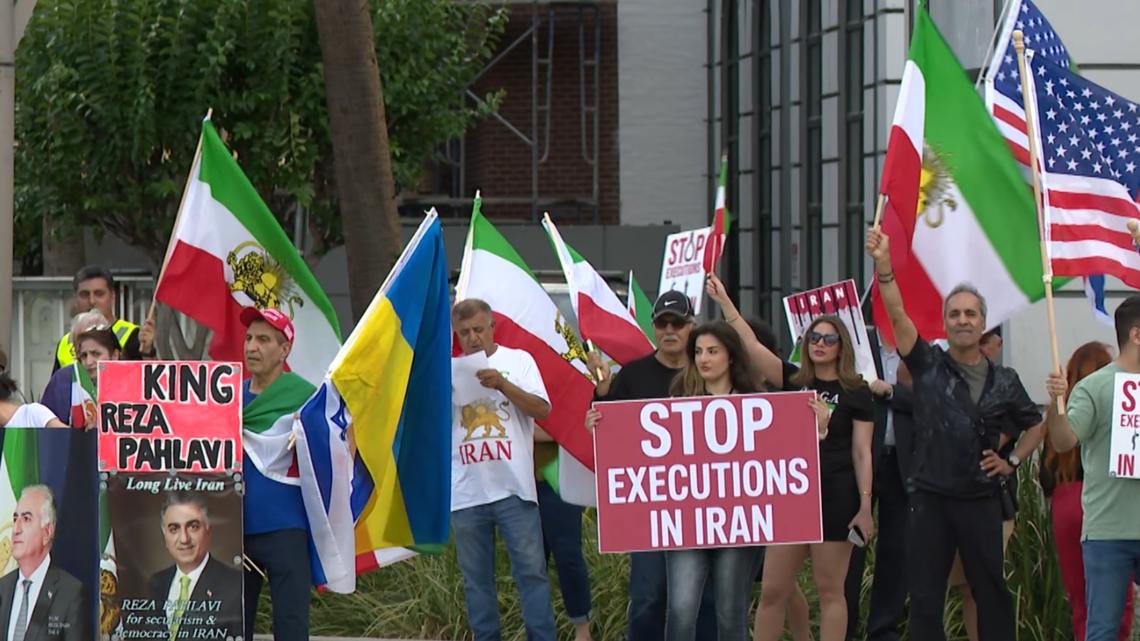 Houston protesters call for regime change in Iran amid US talks