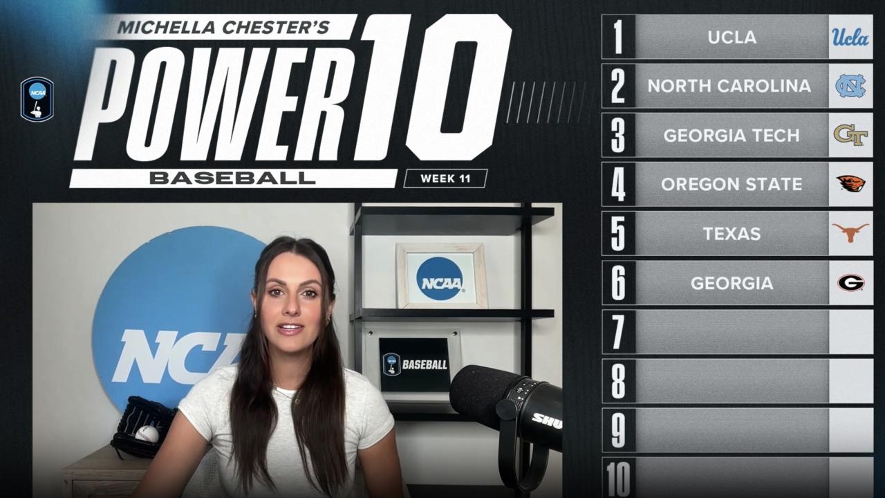 Texas, Georgia shuffle spots in latest college baseball Power 10 rankings