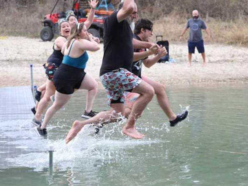 Dinosaur Valley State Park | The Dino Dive is a popular tradition at Dinosaur Valley State Park. | Dinosaur Valley State Park/ Facebook