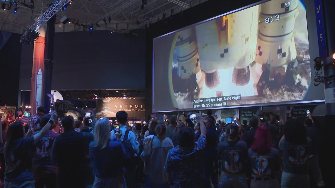 'Tears in my eyes' | Houston’s Johnson Space Center buzzes as Artemis II heads to the moon