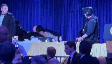 RAW VIDEO: Shots heard after gunman opens fire inside hotel for White House Correspondents Dinner