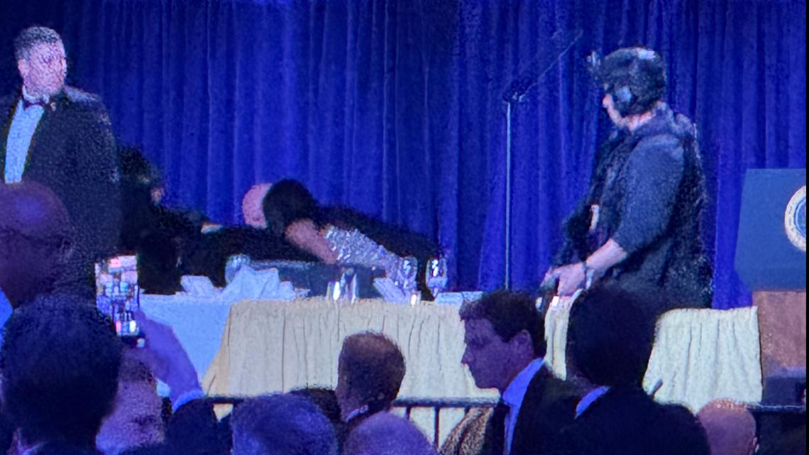RAW VIDEO: Shots heard after gunman opens fire inside hotel for White House Correspondents Dinner