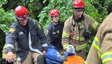 Plano firefighters make swift water rescue after car crashes into creek bed