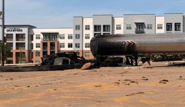 Gas tanker catches fire near Fort Worth gas station after crash, firefighters say
