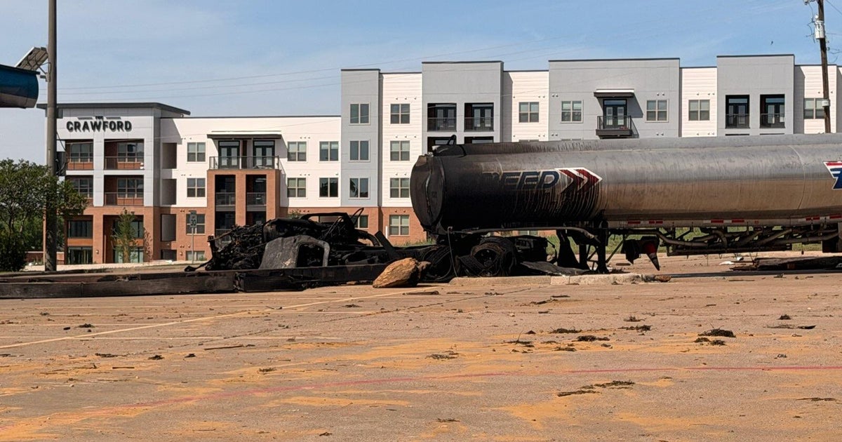 Gas tanker catches fire near Fort Worth gas station after crash, firefighters say