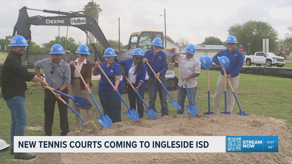 Ingleside ISD breaks ground on new tennis courts