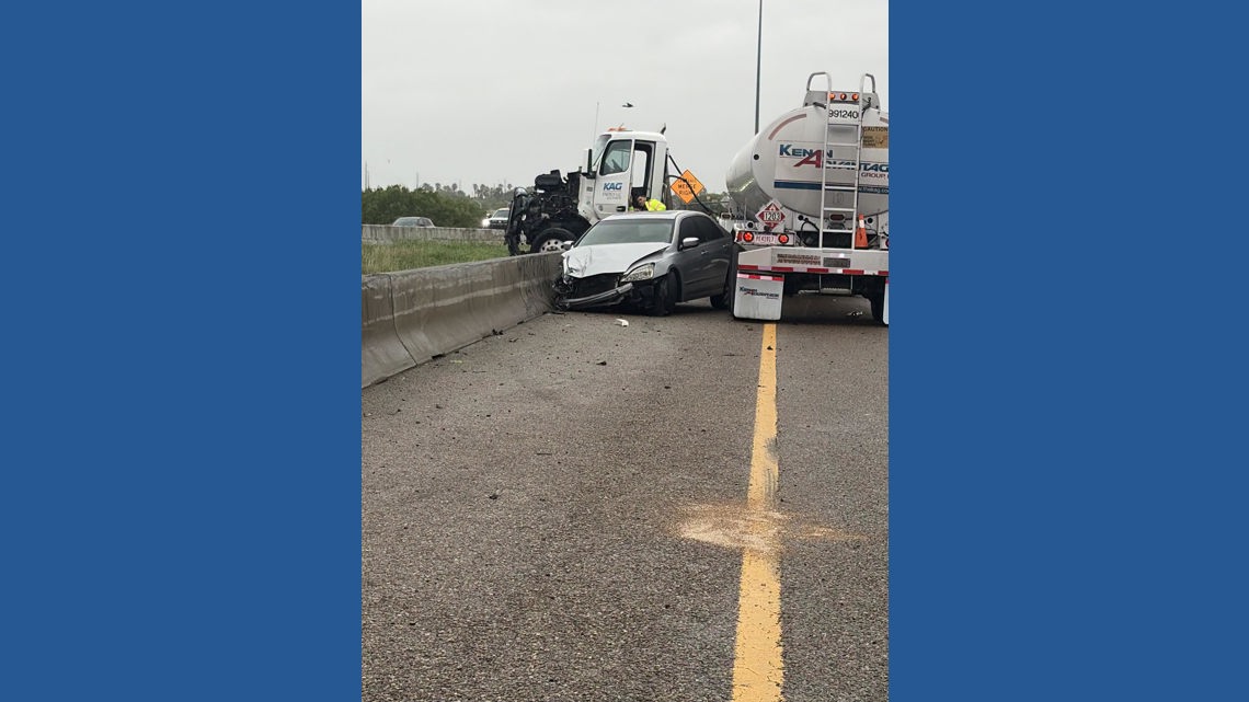 Crash involving 18-wheeler shuts down I-37 northbound near Highway 358