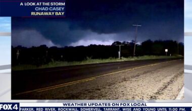 Tornado hits Runaway Bay, Texas