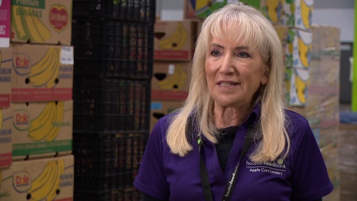 Houston Food Bank couldn't do it without her, officials say. Here's why she keeps showing up