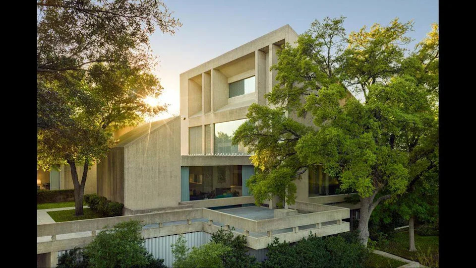 The courtyard looking into the garden room at the Tandy Home in Westover Hills.