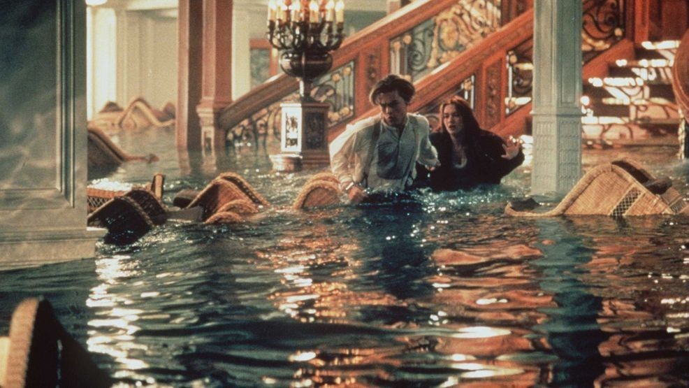 1997 Leonardo DiCaprio and Kate Winslet in James Cameron's "Titanic."
