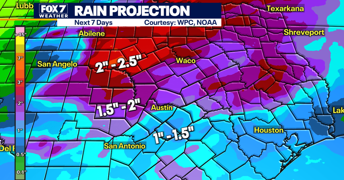 Parts of Central Texas see over inch of rain, but more is still to come
