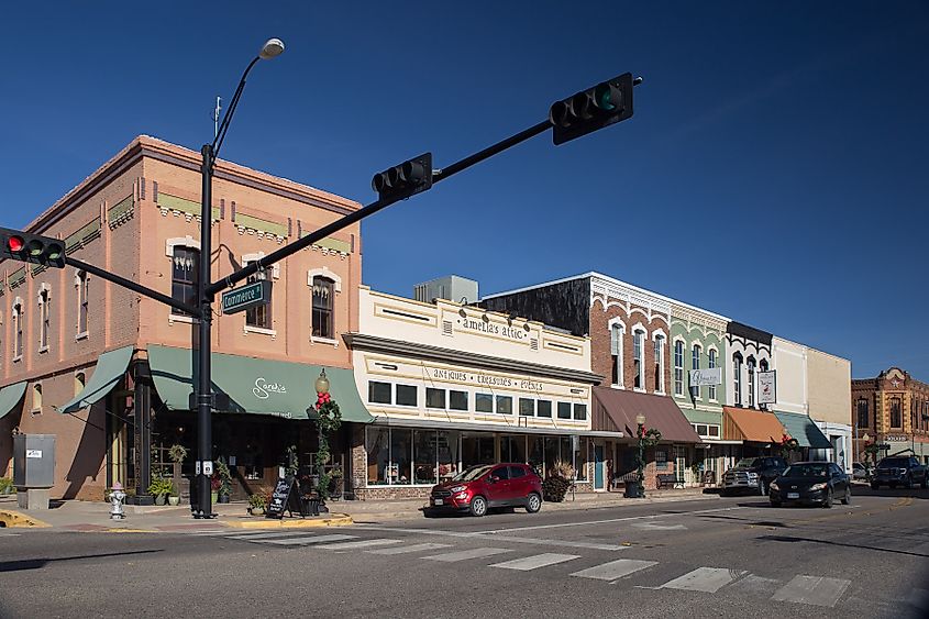The beautiful downtown area of Gainesville, Texas.