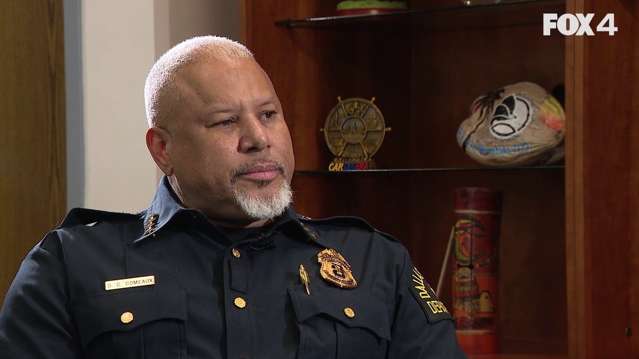 Dallas Police Chief Daniel Comeaux celebrates one year on the job
