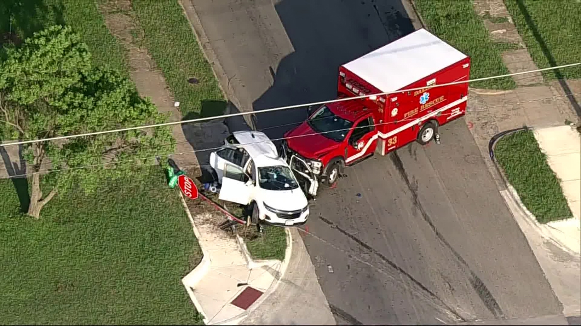 One dead, four injured in a fatal crash in Southern Dallas involving a Dallas Fire Rescue vehicle