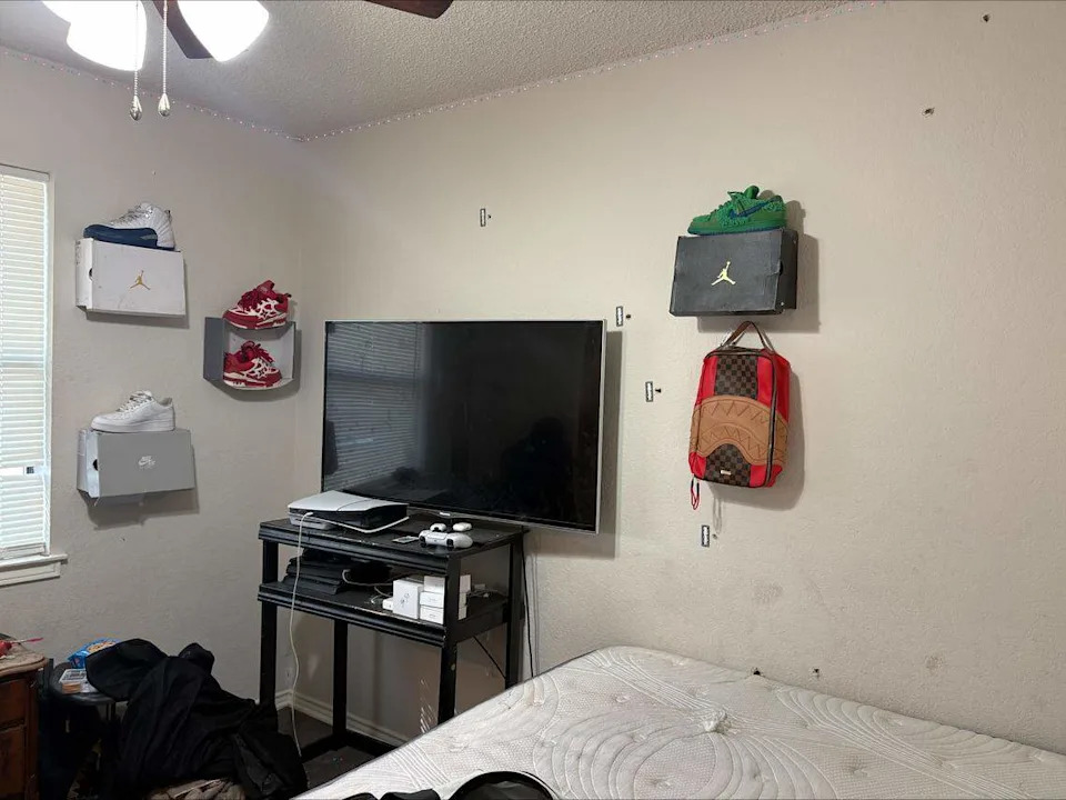 The bedroom of 15-year-old Prince Washington, who was killed in a drive-by shooting at his Fort Worth home on April 2, 2026.