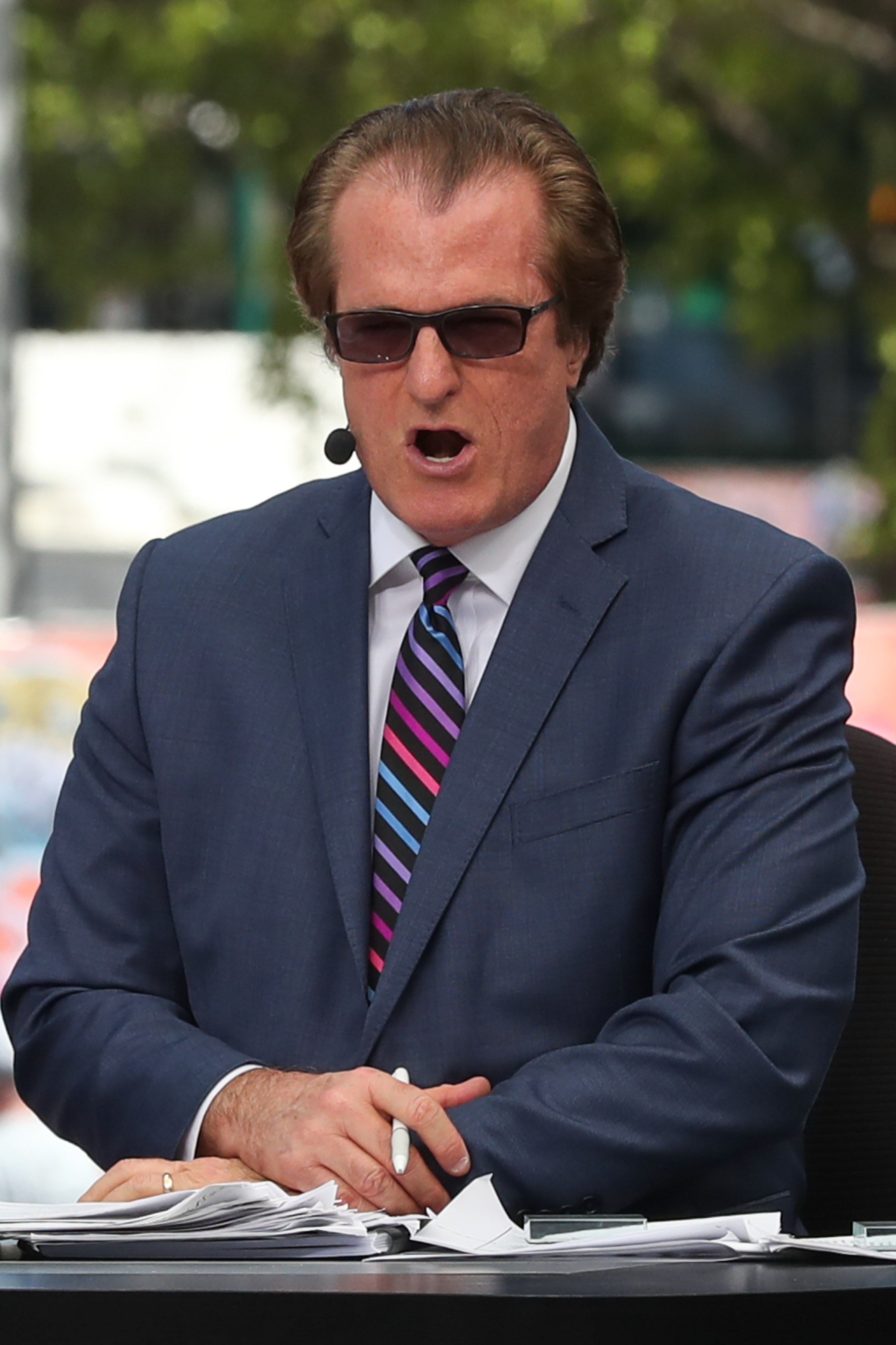 KANSAS CITY, MO - APRIL 29: ESPN draft analyst Mel Kiper Jr. during the third day of the NFL Draft on April 29, 2023 at Union Station in Kansas City, MO. (Photo by Scott Winters/Icon Sportswire via Getty Images)