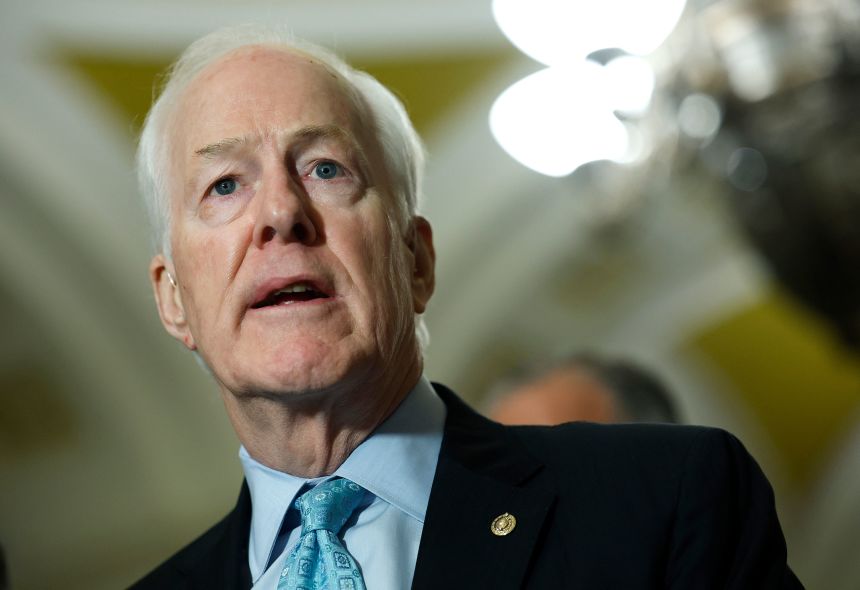 Sen. John Cornyn speaks at a news conference at the Capitol in September.
