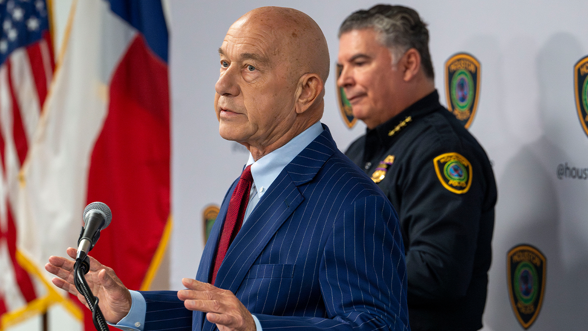 HPD Police Chief Noe Diaz listening during news conference in Houston
