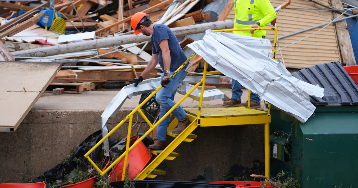 Storms flatten buildings and damage homes in Texas