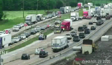 I-30 shut down near Fate after two 18-wheelers jackknife, causing major backup and delays