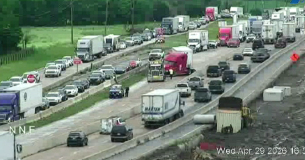 I-30 shut down near Fate after two 18-wheelers jackknife, causing major backup and delays