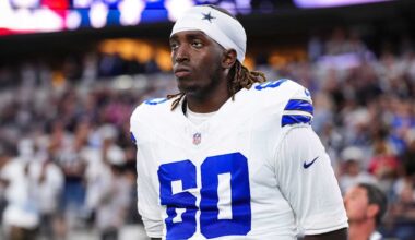 Schottenheimer on status of Tyler Guyton, O-line for 2026