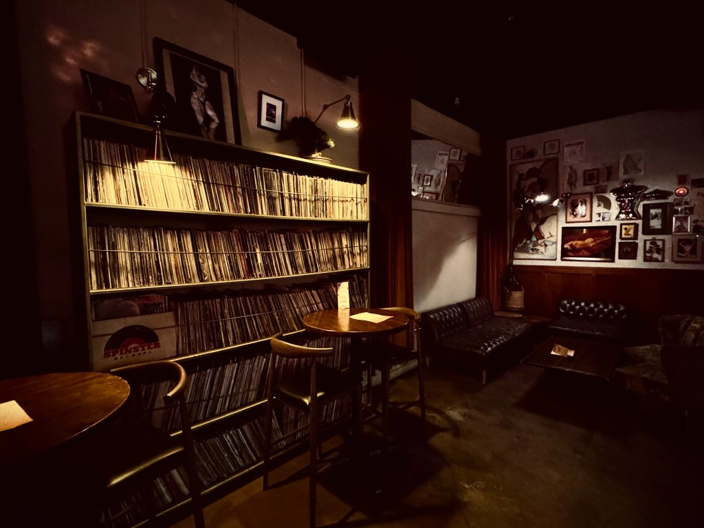 The lounge at LadyLove, dark and moody