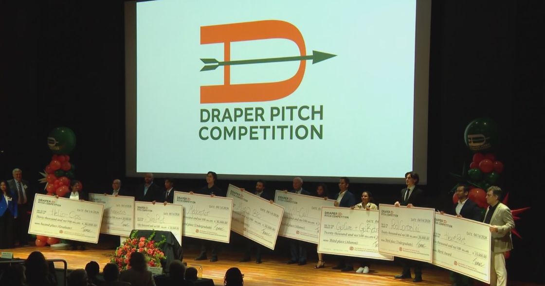 UT Dallas students win record prizes in "Shark Tank"-style pitch competition