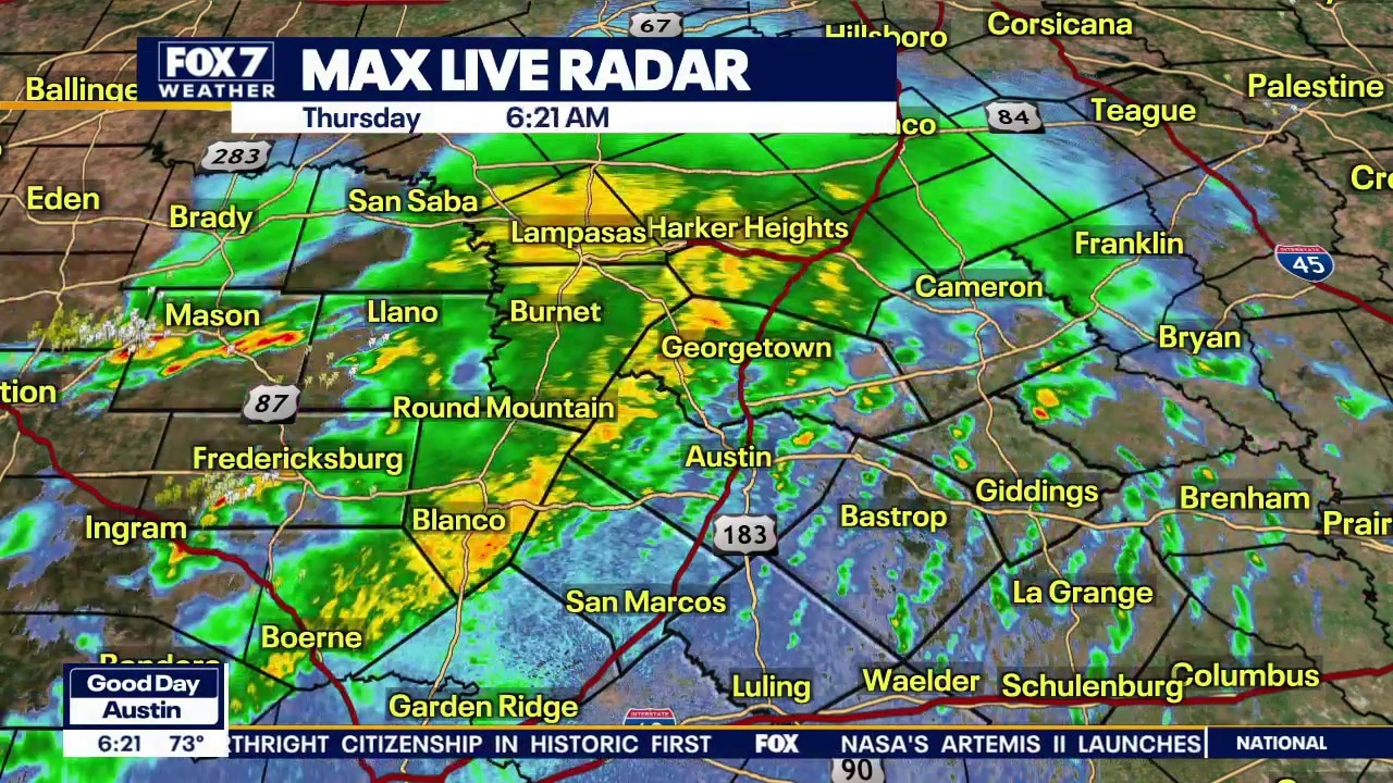 Austin weather: Storms and rain in the area