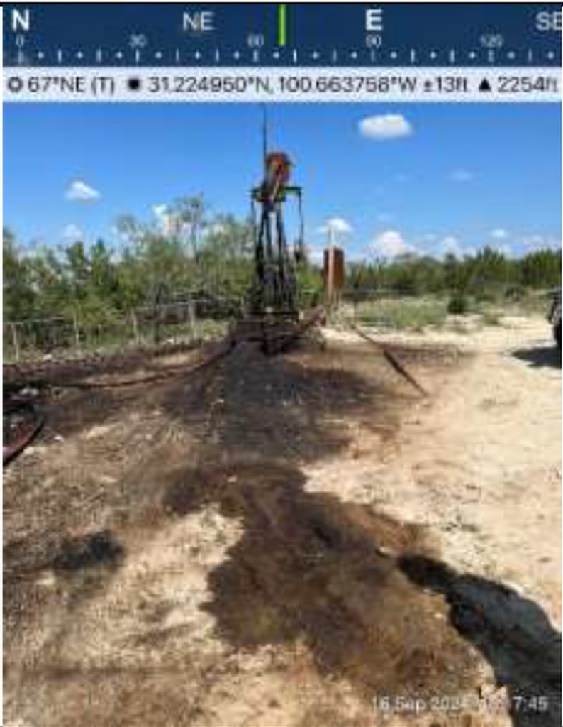 On Sep. 16, 2024, Railroad Commission inspectors documented extensive hydrocarbon pollution at Well #2 on Chesnutt’s ranch. The commission never issued any fines.
