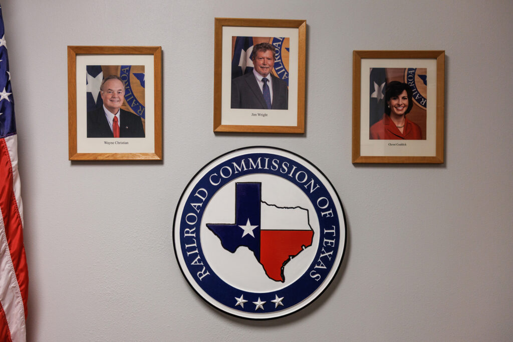 Three photographs about an emblem of Texas.