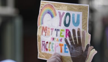Pride sign. (AP Photo)