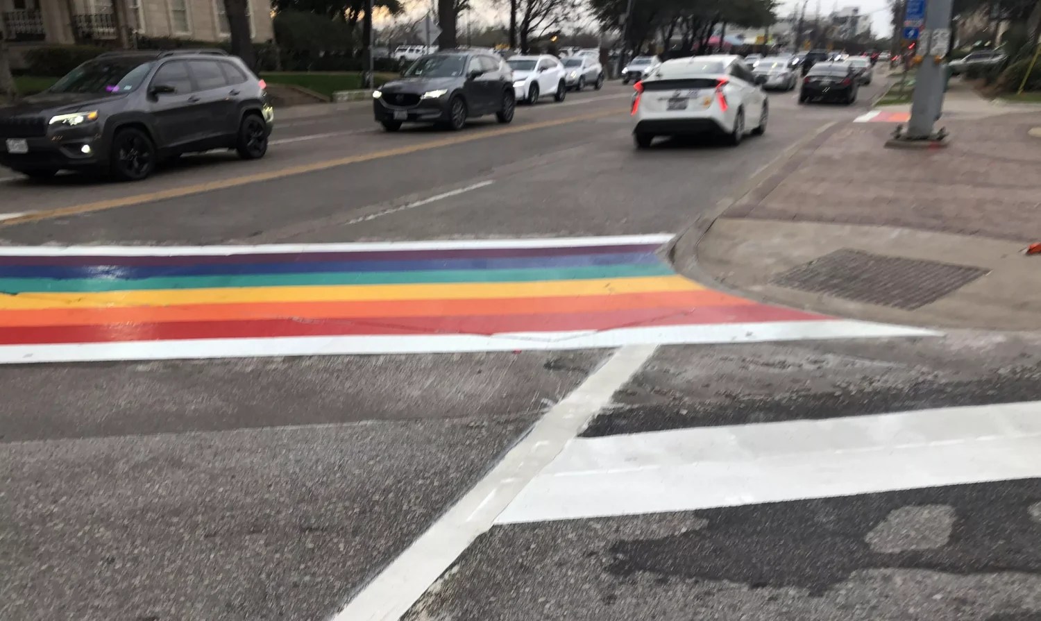 dallas rainbow crosswalk