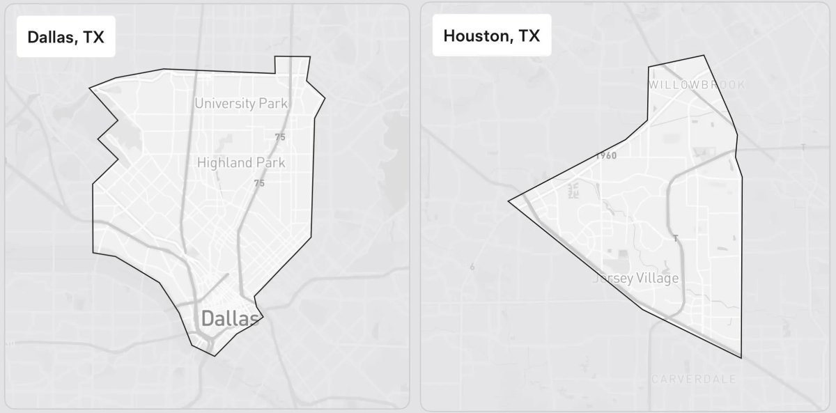 Tesla Launches Unsupervised Robotaxi Service in Dallas and Houston