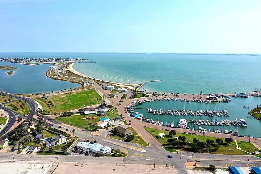 Overlooking the waterfront in Rockport, Texas