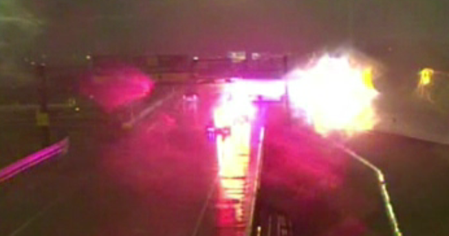18-wheeler crash, diesel spill closes lanes on I-30 at 287 in Fort Worth, police say