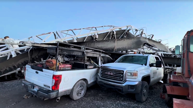 First light on Friday, April 24, 2026, reveals the extent of damage from a powerful tornado that ripped through Enid, Oklahoma.