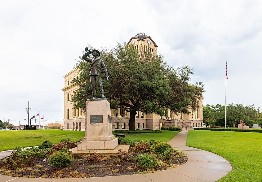 The Navarro County Courthouse in Corsicana, Texas