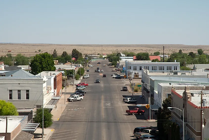 View from the Marfa Courthouse, Marfa, Texas.