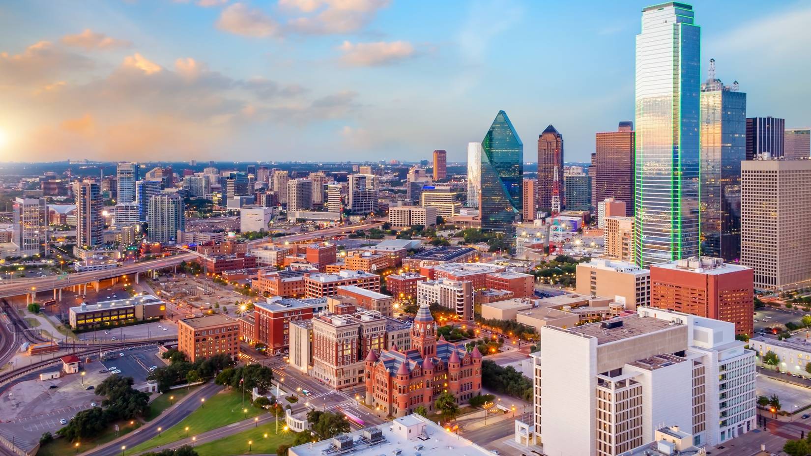 Downtown Dallas skyline in Texas