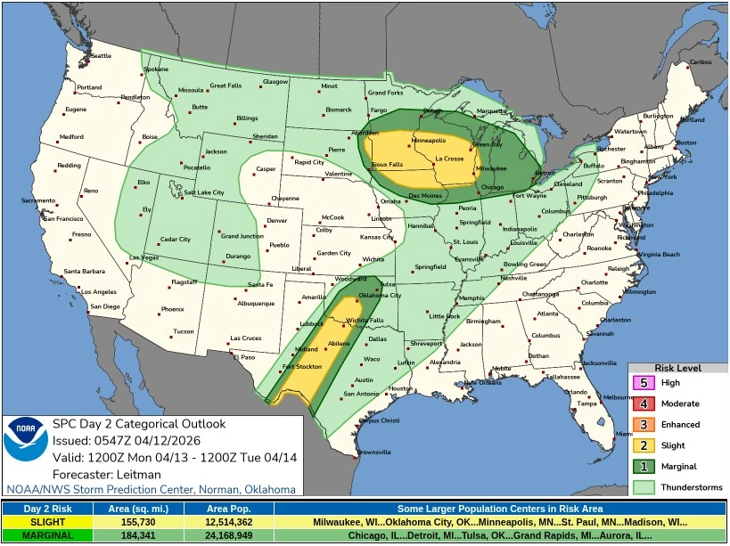 spc categorical outlook 12z april 13 to 12z april 14